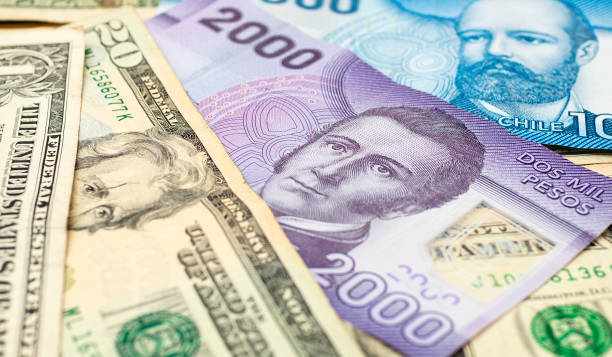 istock Chilean Peso and US Dollar banknotes. Foreign exchange market concept. 1344256041