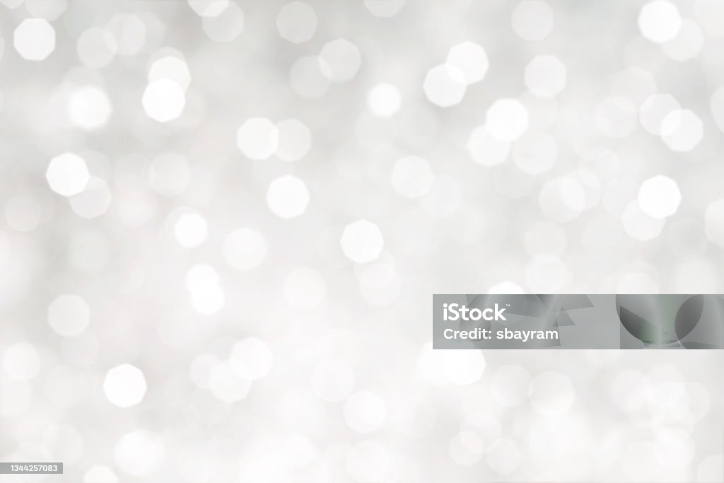 White Bokeh Lights Abstract Background Defocused Stock Photo