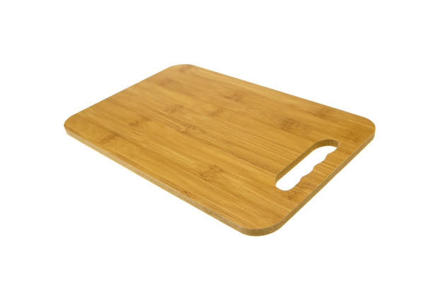 istock Bamboo chopping board  isolated on white background 1344267860