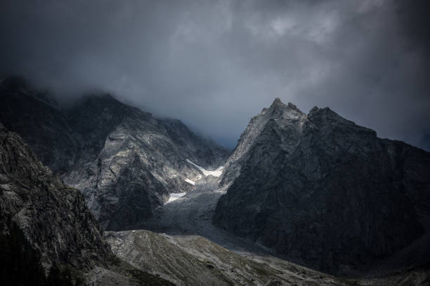 istock Mountain with fog and sunlight 1344274731
