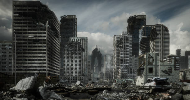 istock Post Apocalyptic Urban Landscape 1344282679