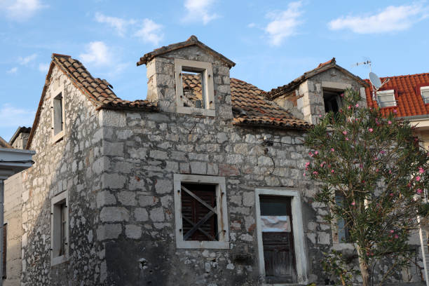 istock Old stone and abandoned houses in Croatia 1344284837
