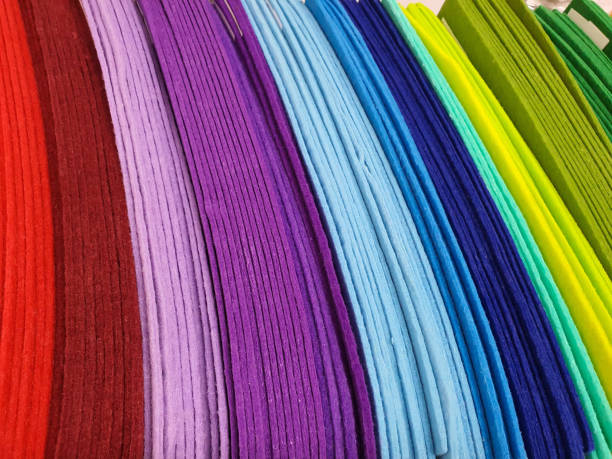 istock Samples of felt in different color in hobby shop 1344286173