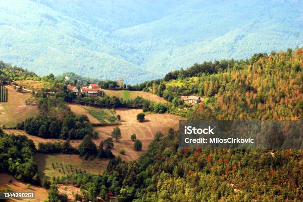 Western Serbia A View At A Village Near Monastery Raca And Bajina Basta Stock Photo - Download Image Now