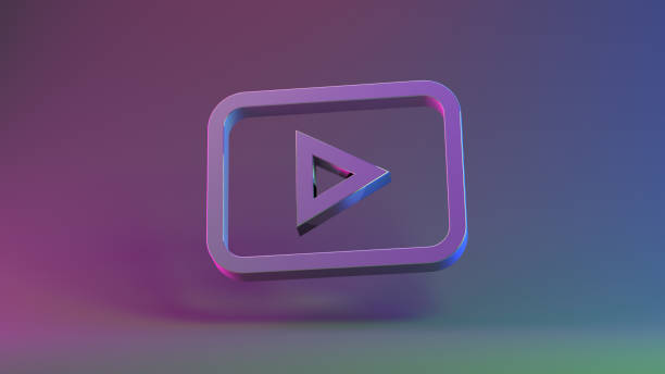 3D Play Icon, Youtube 3D Play Icon, Youtube tutorial stock pictures, royalty-free photos & images