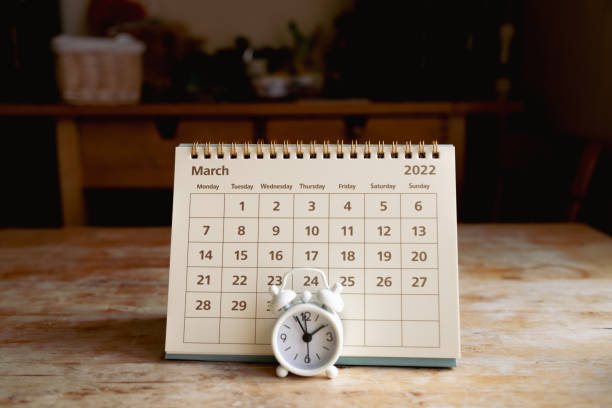 istock March 2022 calendar and clock 1344294776