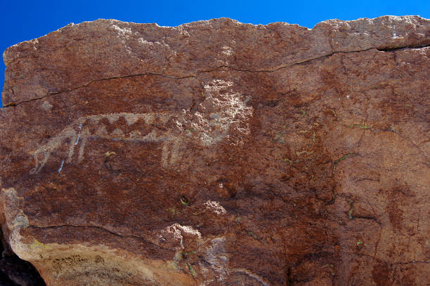 istock Petroglyphs of Yerbas Buenas, Atacama Desert, Chile 1344295890