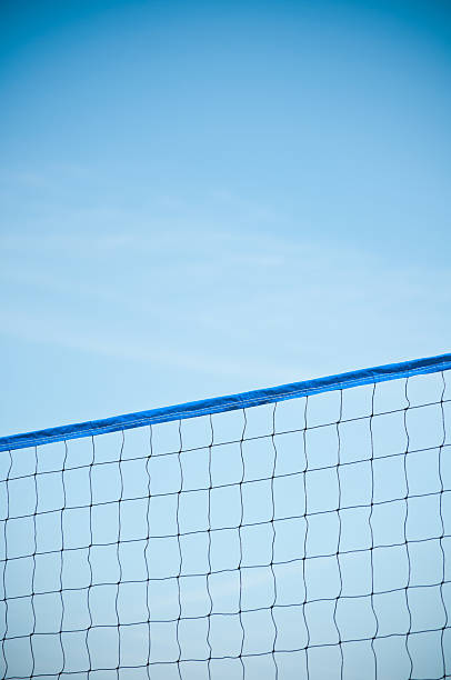 istock Volleyball net agaist blue sky. Copy space. 134429591