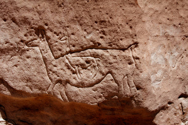 istock Petroglyphs of Yerbas Buenas, Atacama Desert, Chile 1344295996