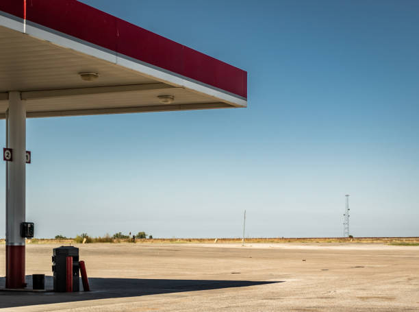 istock Rural gas station overlooking rural America 1344297986