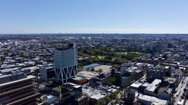 istock A high angle aerial view over Brooklyn New York on a sunny day. 1344300030