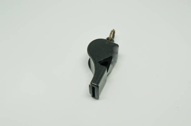 istock Whistle or black whistle on white background 1344300234