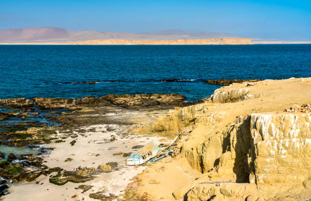 istock Broken boat at Paracas National Reserve in Peru 1344301123