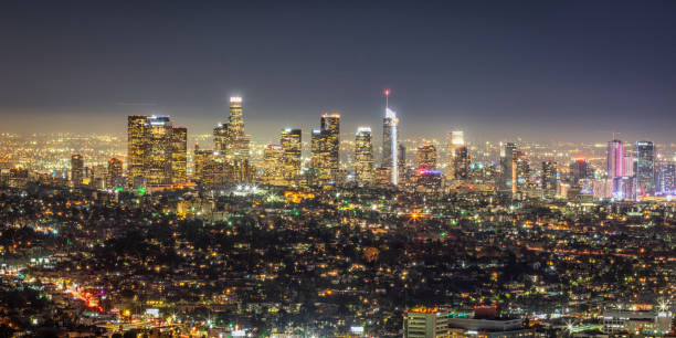 istock View Los Angeles skyline at night 1344303030