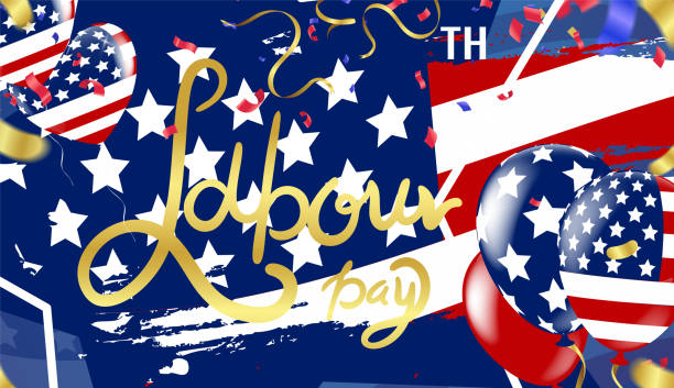 istock Happy Labor day banner,vector illustration  american patriotic background 1344303724