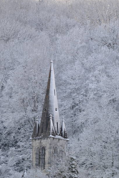 istock Church on the snow 1344308388