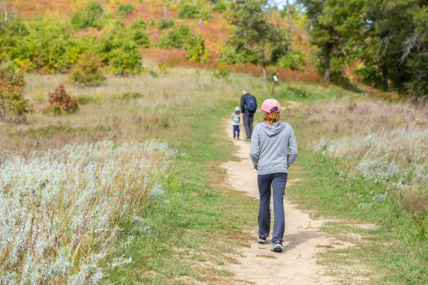 istock Family Hiking in Autumn 1344309743