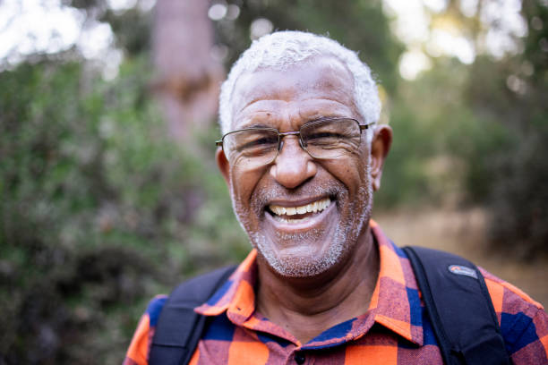 istock Senior Black Man Hiking in Nature 1344317788