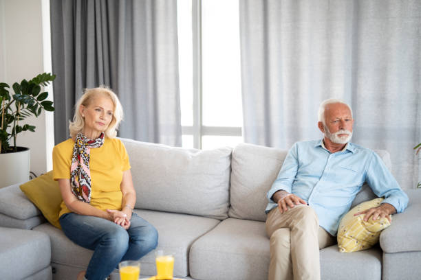 istock Senior woman having relationship difficulties with husband. 1344318045