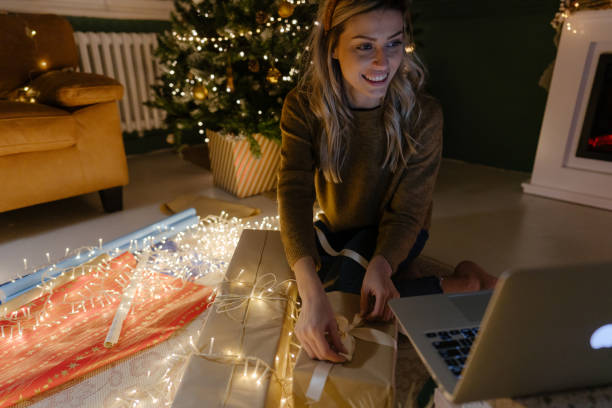 istock Wrapping my Christmas presents 1344319446