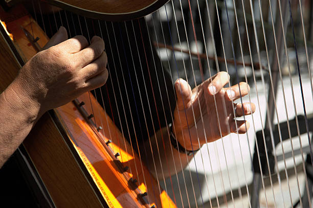 istock Harpist in sunshine 134432070