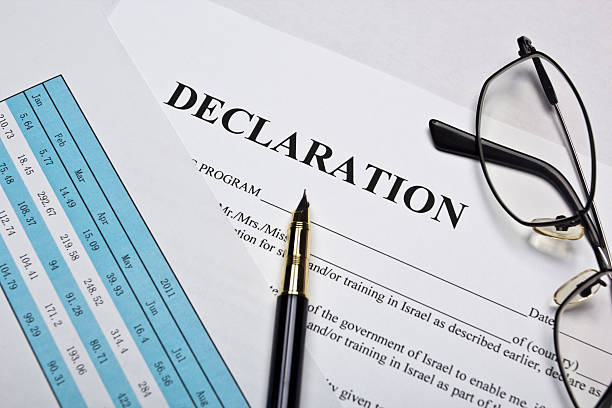 Contract declaration stock photo