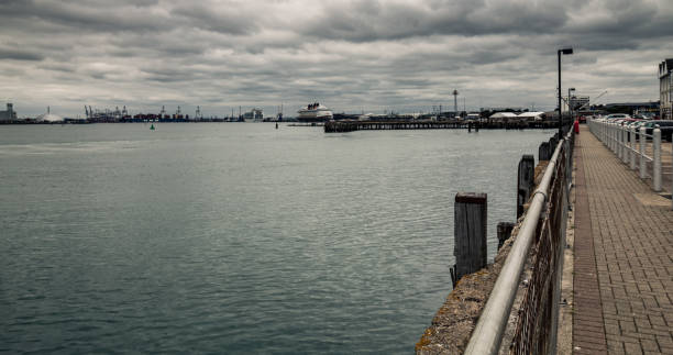 Southampton, England August 30 2021, Port viewing point