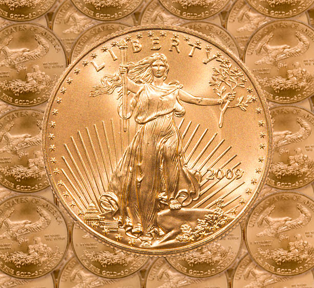 istock Single Liberty gold coin 134432617