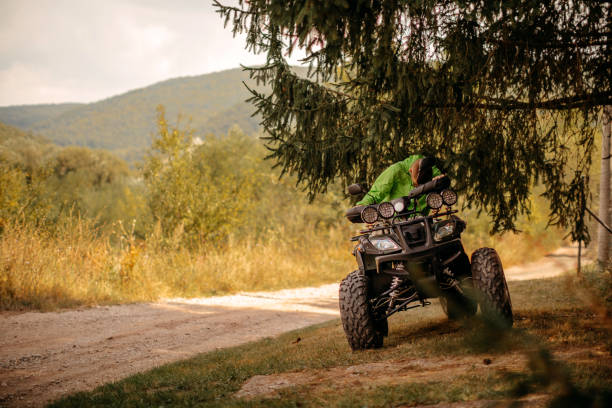 istock Riding quad in the nature 1344329659