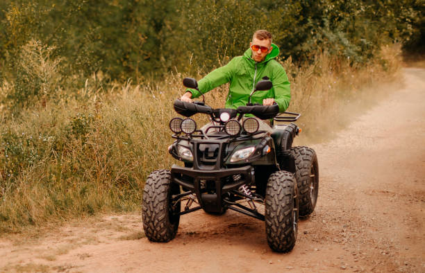 istock Riding quad in the nature 1344329664