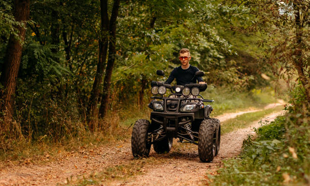 istock Riding quad in the nature 1344329682