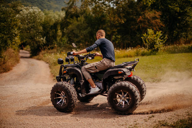 istock Riding quad in the nature 1344329694