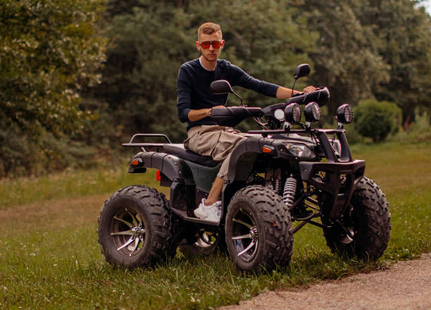 istock Riding quad in the nature 1344329703