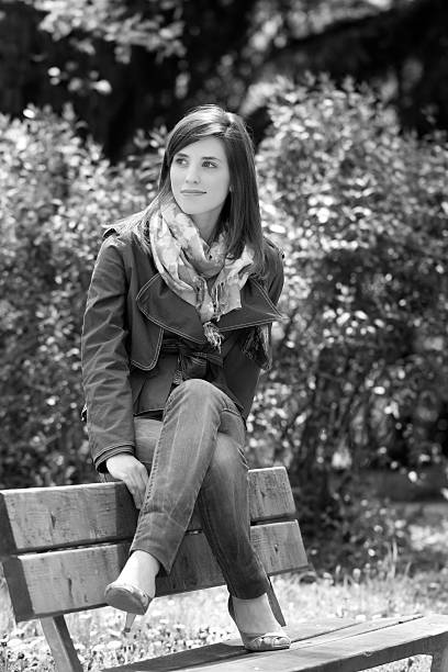 istock Beautiful Young Woman Portrait, Black And White Image 134433253