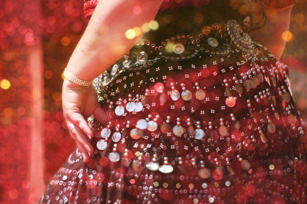 Motion Blur Belly Dancer Close-up and Bokeh stock photo