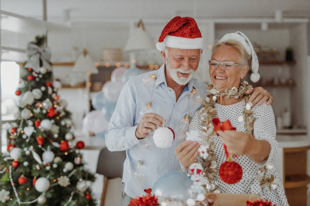 istock Senior couple preparing for Christmas 1344334856
