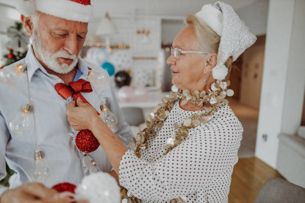 istock Senior couple preparing for Christmas 1344334915