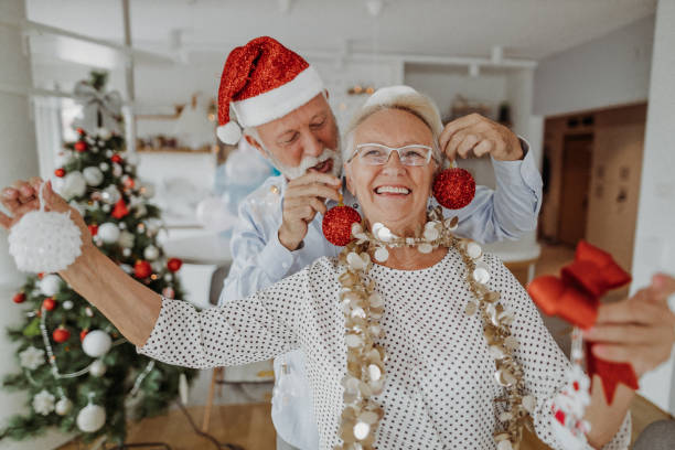 istock Senior couple preparing for Christmas 1344334970