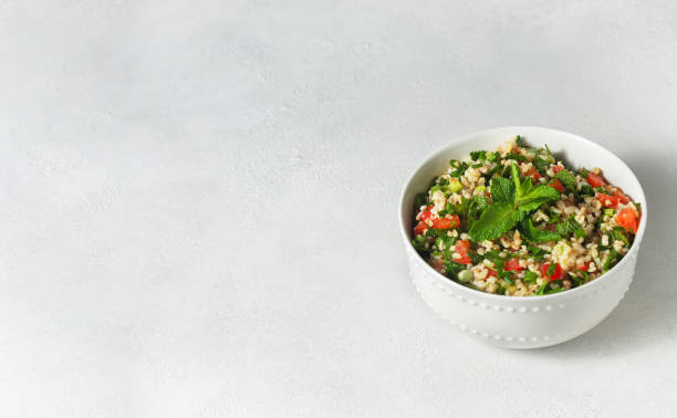 istock National dishes, oriental salad Tabouleh 1344335815