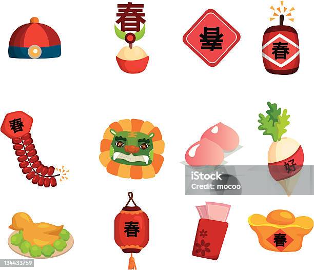 Ilustración de Año Nuevo Chino y más Vectores Libres de Derechos de Sombrero - Sombrero, Cultura china, Chino - Oriental