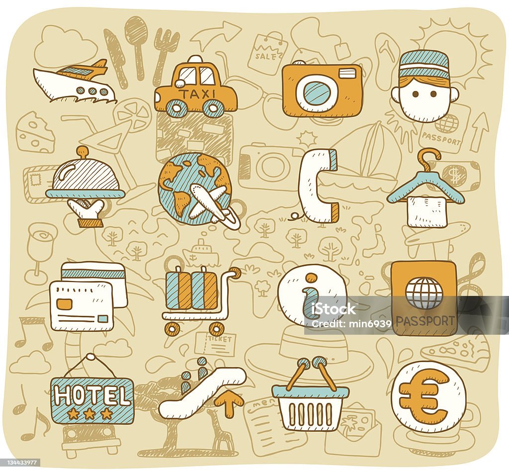 Conjunto de iconos de viaje/Mocha serie - arte vectorial de Alimento libre de derechos