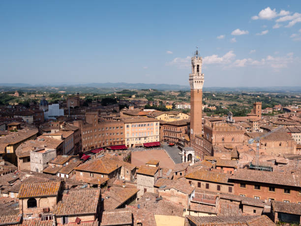istock Piazza Il Campo in Siena Aerial 1344339883
