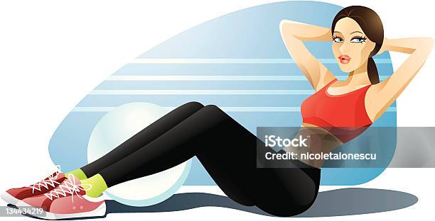 Training Für Die Bauchmuskeln Stock Vektor Art und mehr Bilder von Aerobic - Aerobic, Aerobiclehrer, Aktiver Lebensstil