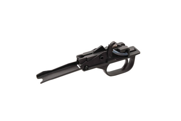 istock Shock trigger for gun isolate on white background. Gun trigger. Repair spare part. 1344344015