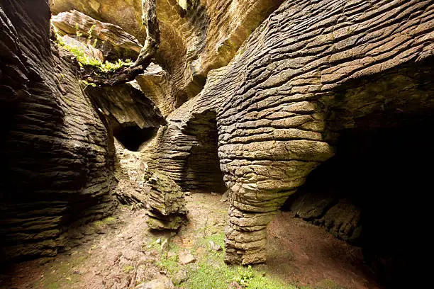 Labyrinth caves, pancake rocks, West Coast, New Zealand