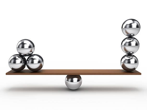 istock Metal balancing balls on white background 134435213