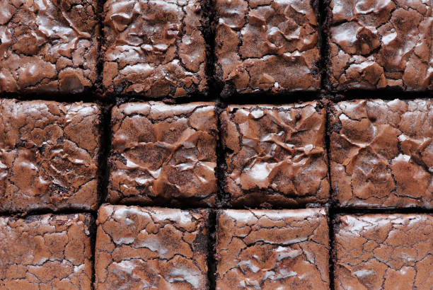 Homemade dark chocolate fudge brownies cake.