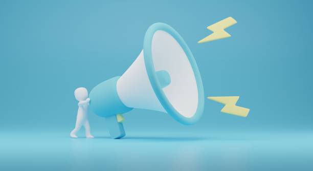 istock 3d of person share with megaphone for marketing 1344356064