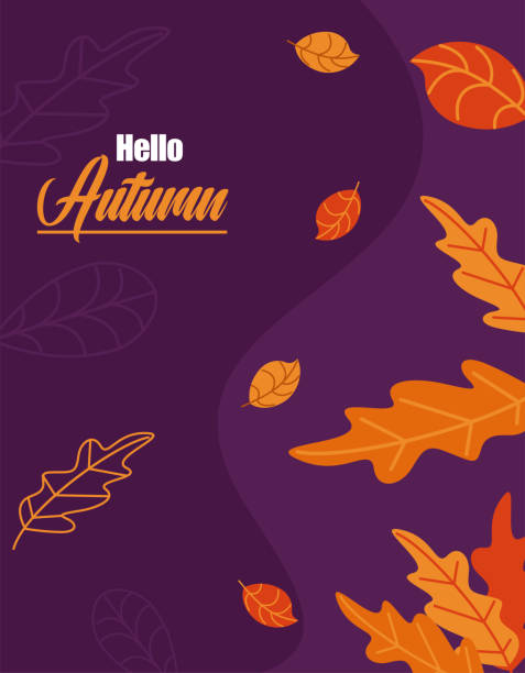 Autumn concept - holiday banner illustration autumn illustration, holiday banner illustration, purple thanksgiving live wallpaper stock illustrations