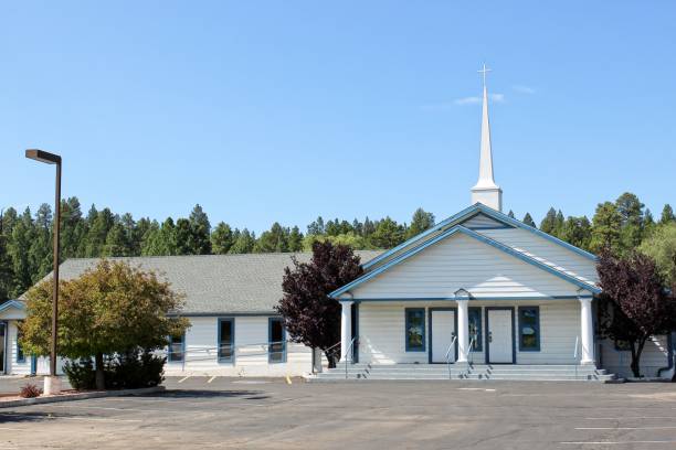 istock Old Country Church With Steeple 1344359409